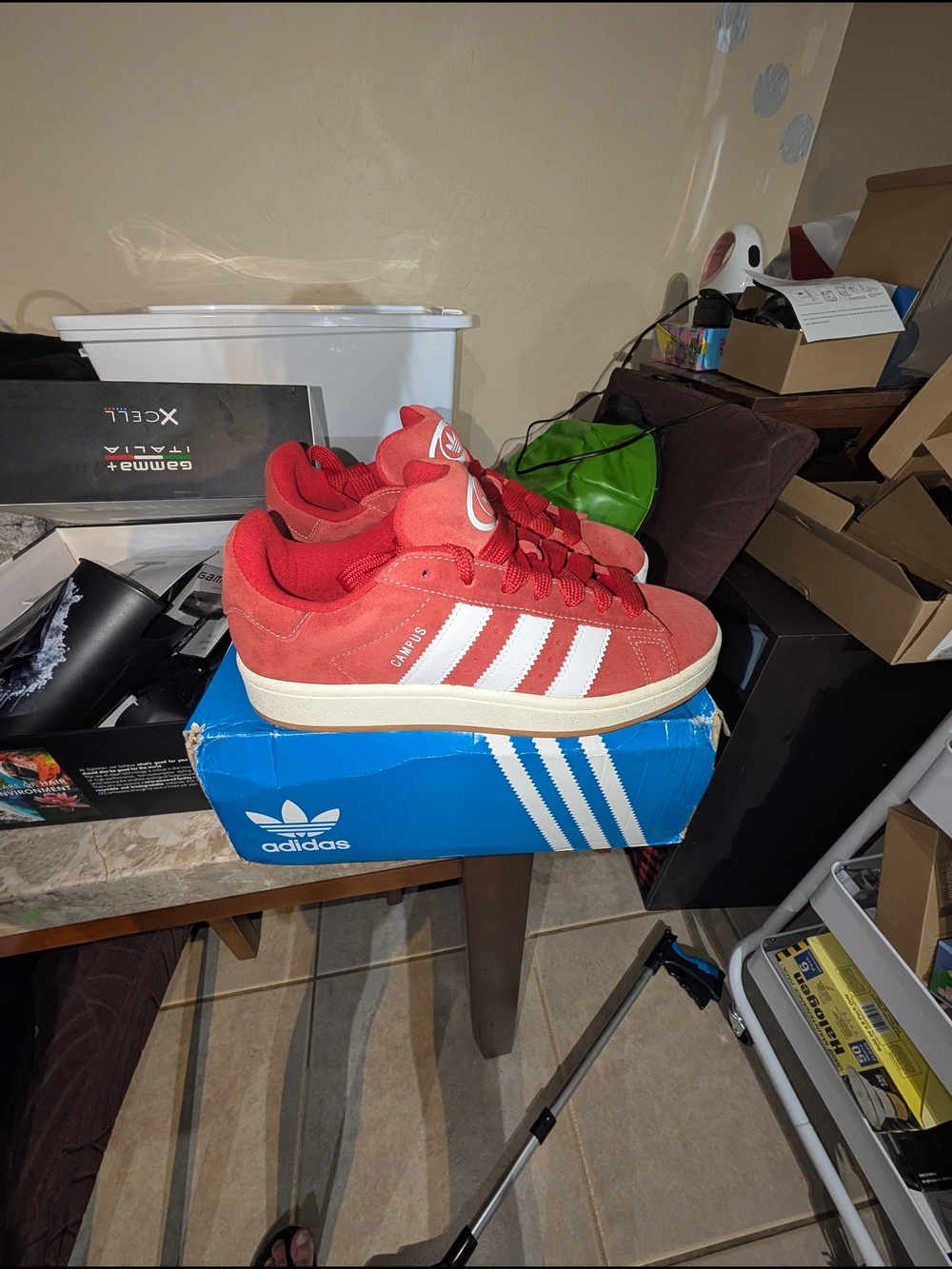 Adidas Campus 00s Red Suede Sneakers Mens 8.5